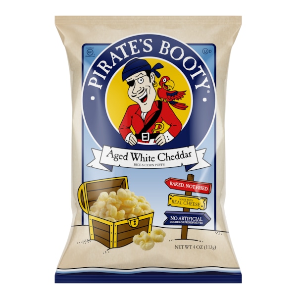 Pirates Booty Pirate's Booty Aged White Cheddar Cheese Puffs 4 oz. Bag, PK12 81660100 - main